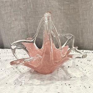 Vintage Pink Glass Dish